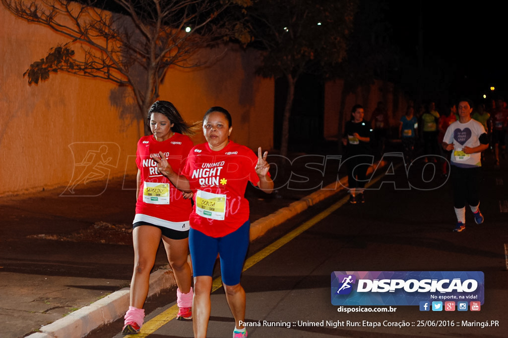 Unimed Night Run: Etapa Coração :: Paraná Running 2016