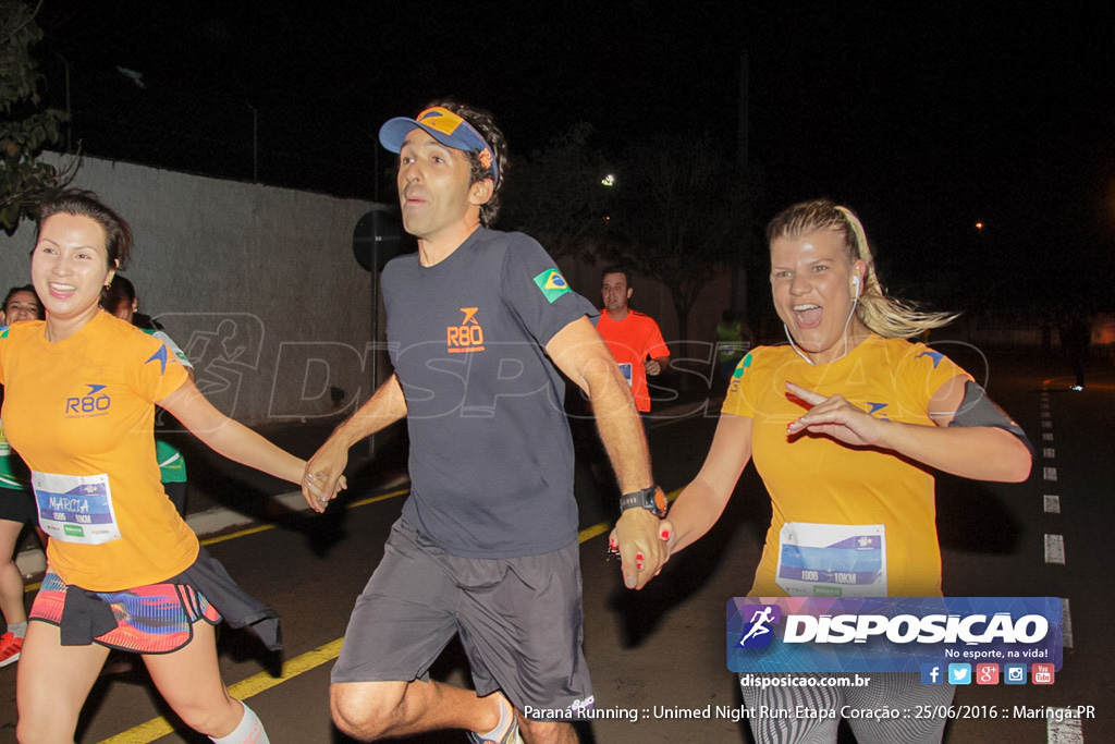 Unimed Night Run: Etapa Coração :: Paraná Running 2016