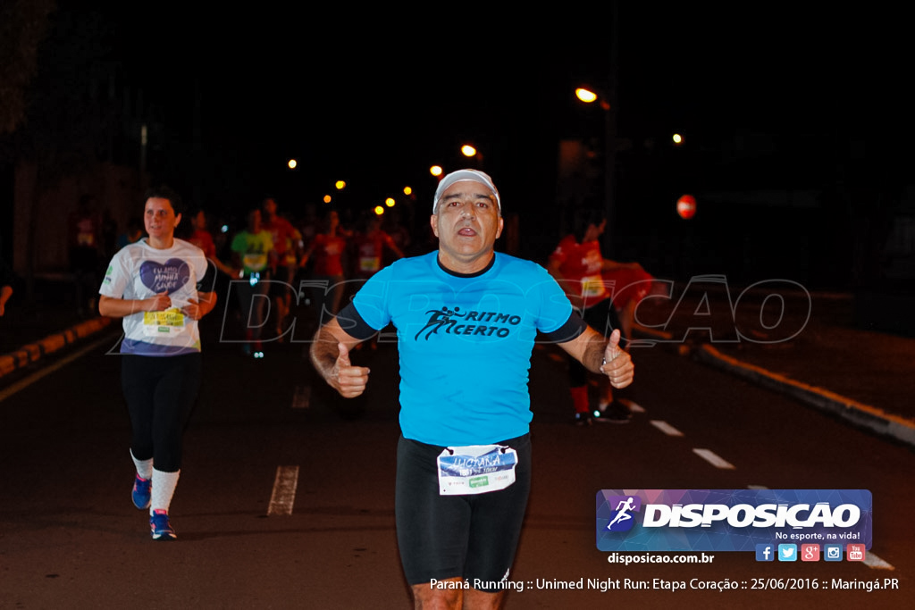 Unimed Night Run: Etapa Coração :: Paraná Running 2016