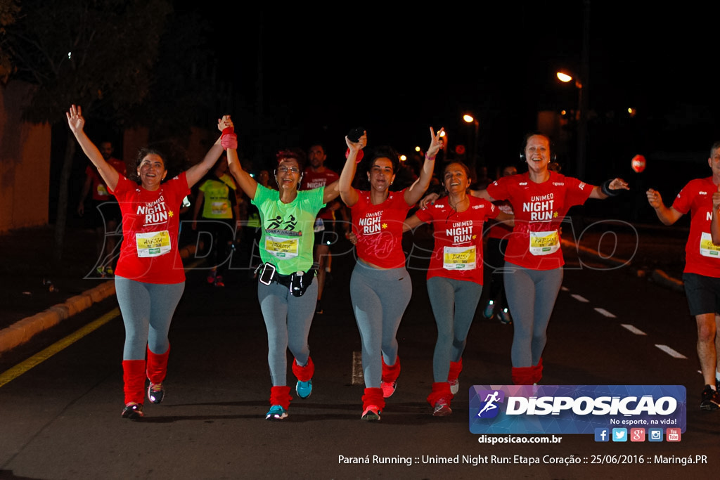 Unimed Night Run: Etapa Coração :: Paraná Running 2016