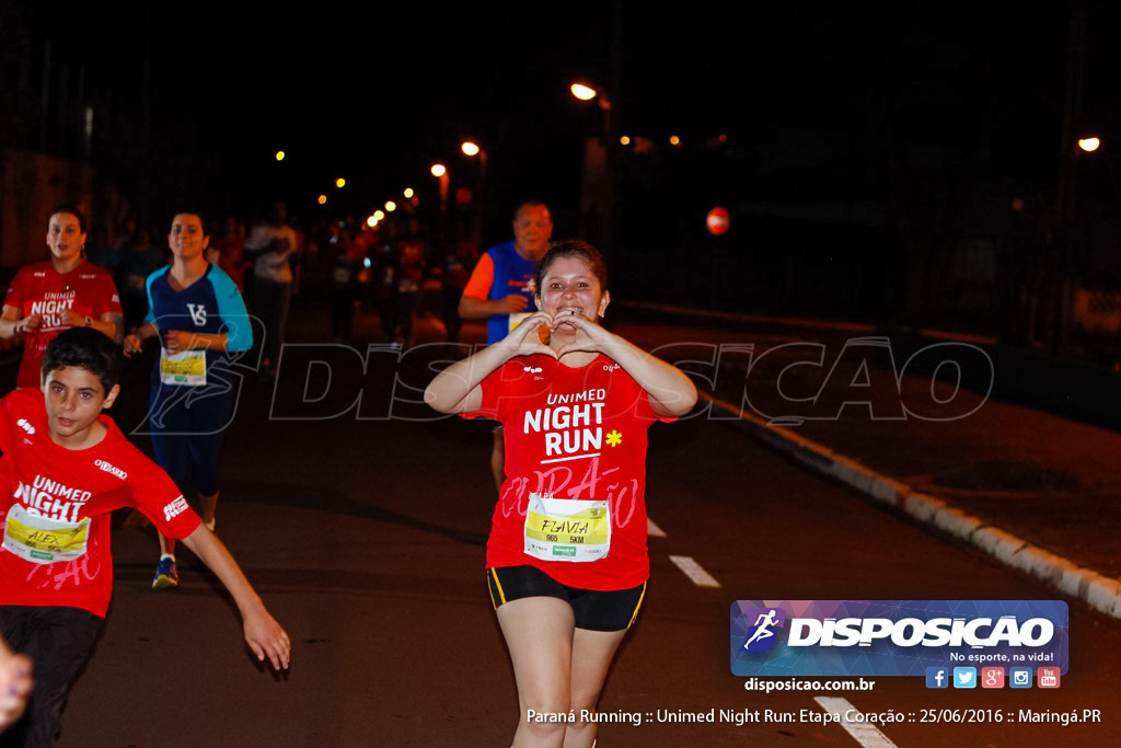 Unimed Night Run: Etapa Coração :: Paraná Running 2016