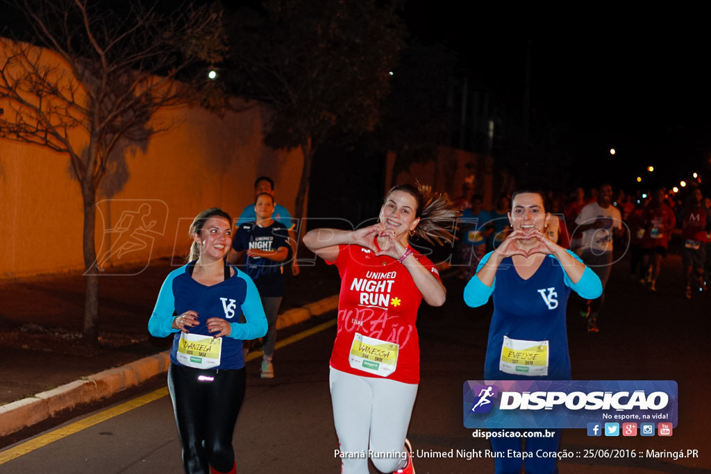 Unimed Night Run: Etapa Coração :: Paraná Running 2016