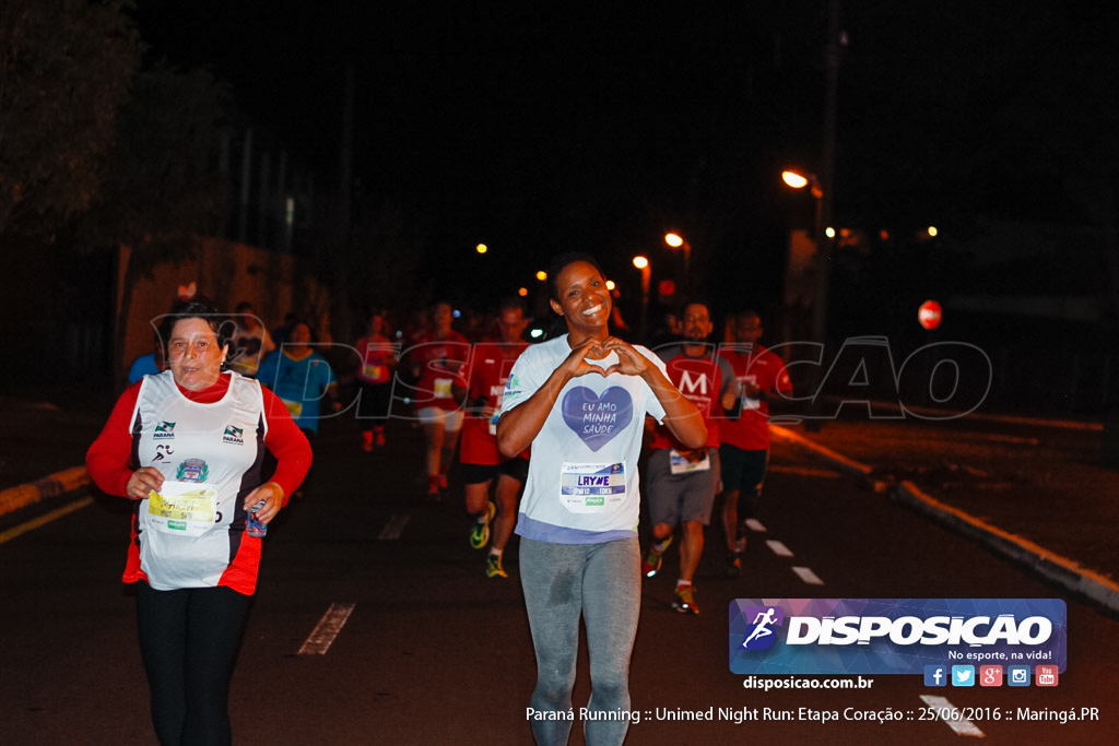 Unimed Night Run: Etapa Coração :: Paraná Running 2016