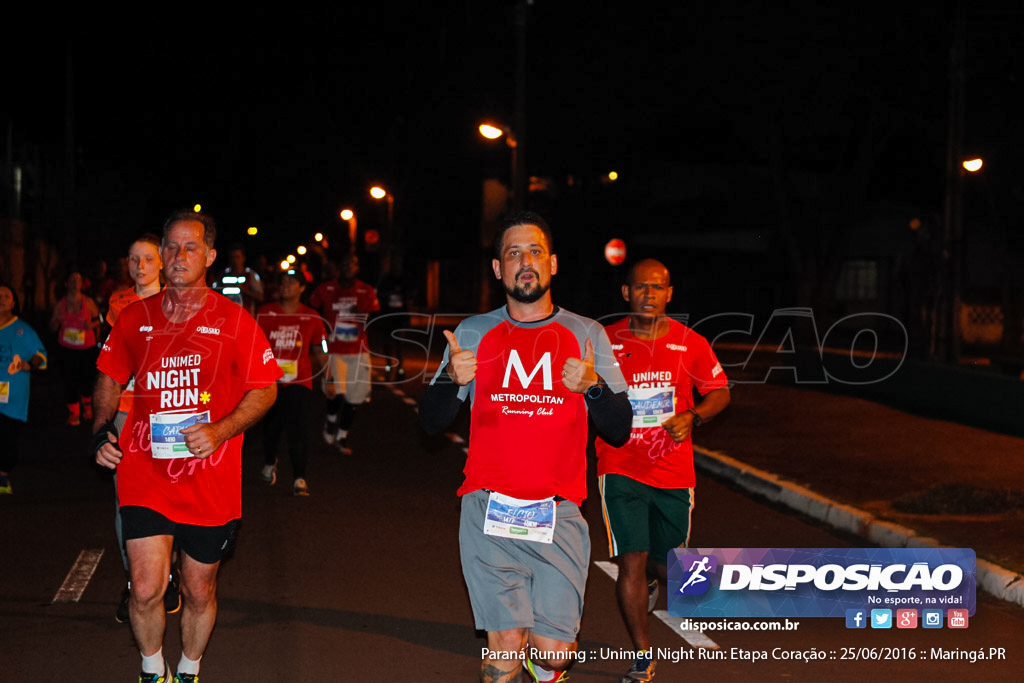 Unimed Night Run: Etapa Coração :: Paraná Running 2016