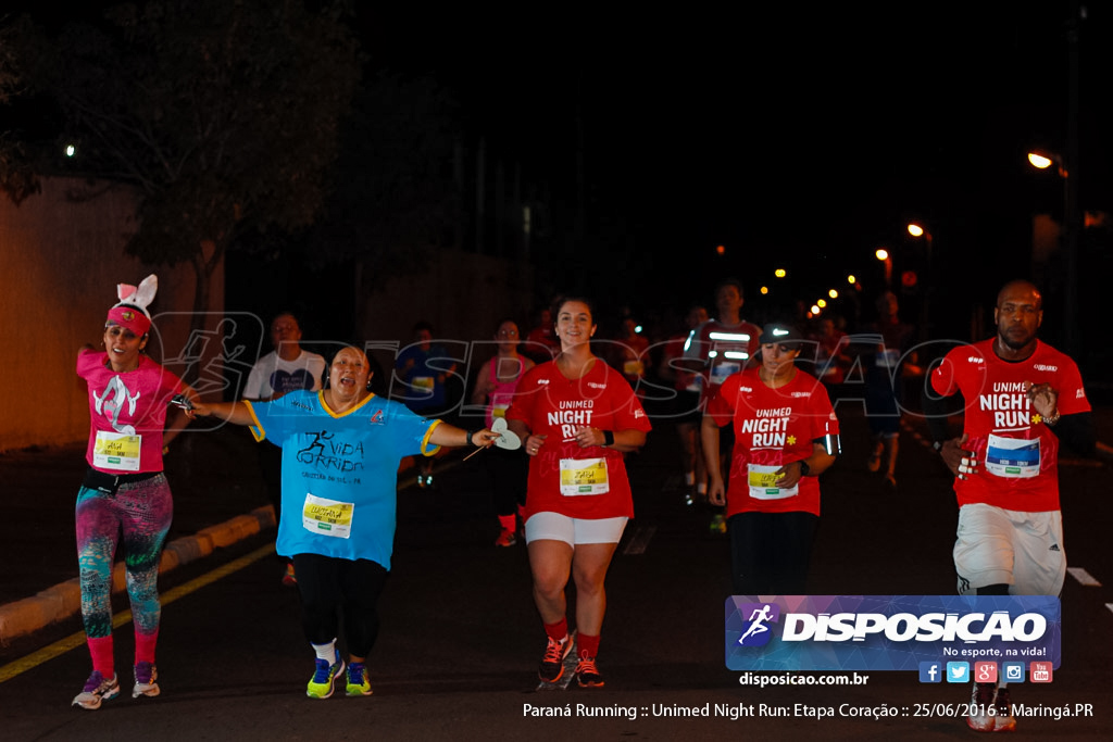 Unimed Night Run: Etapa Coração :: Paraná Running 2016