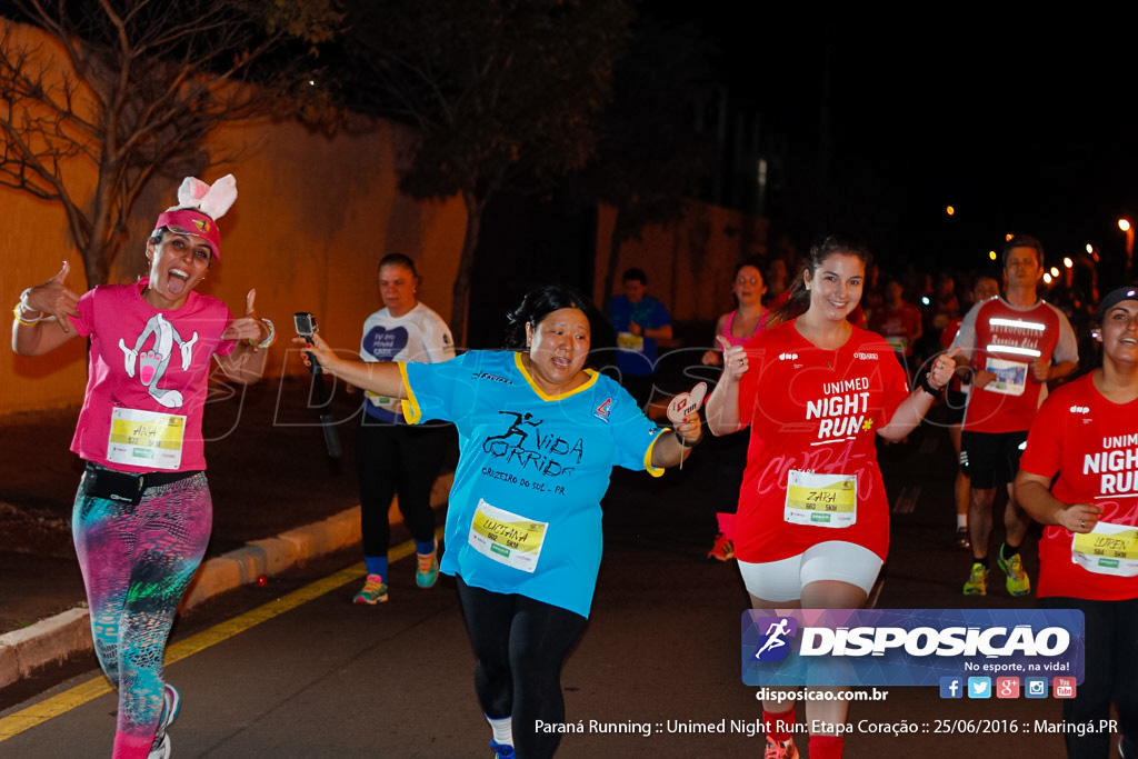 Unimed Night Run: Etapa Coração :: Paraná Running 2016