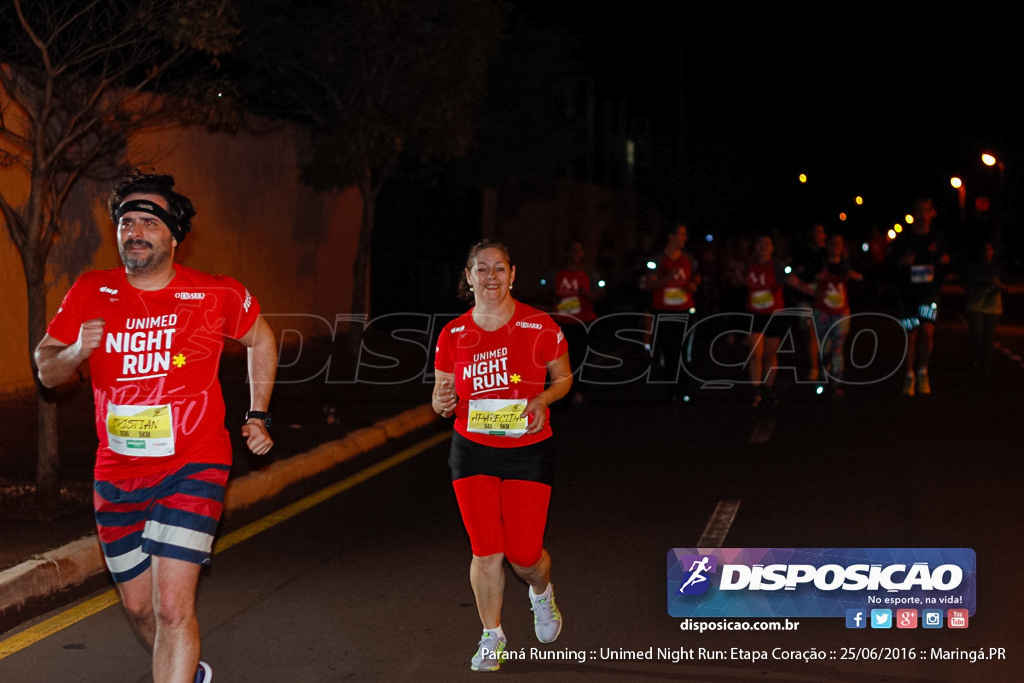 Unimed Night Run: Etapa Coração :: Paraná Running 2016