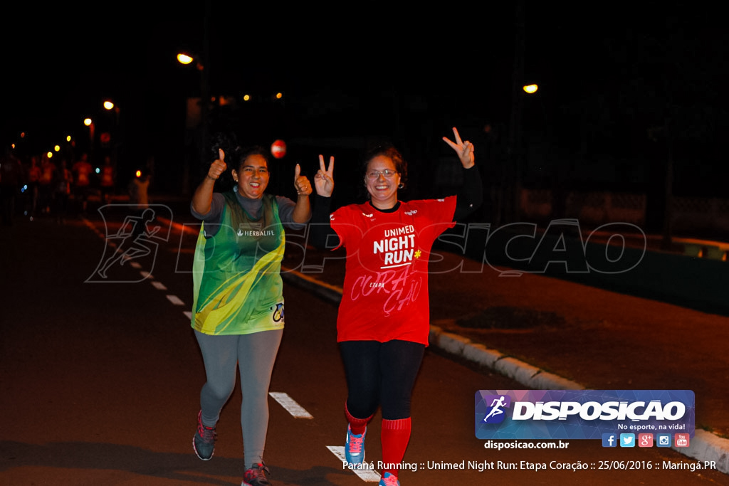 Unimed Night Run: Etapa Coração :: Paraná Running 2016