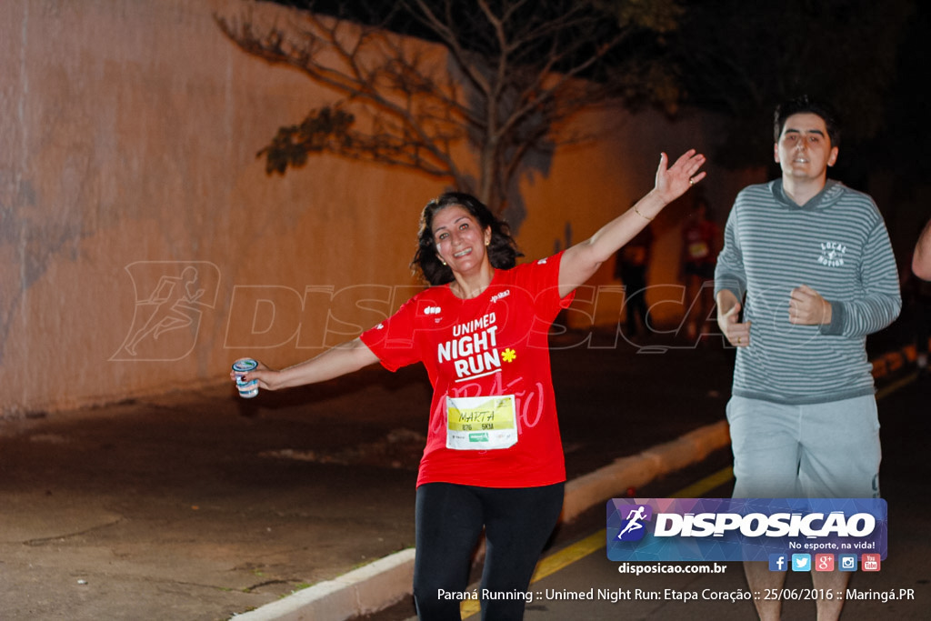 Unimed Night Run: Etapa Coração :: Paraná Running 2016