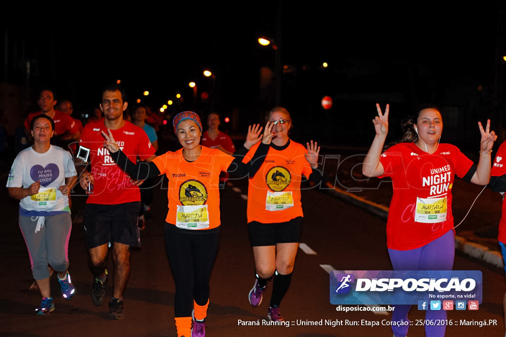 Unimed Night Run: Etapa Coração :: Paraná Running 2016