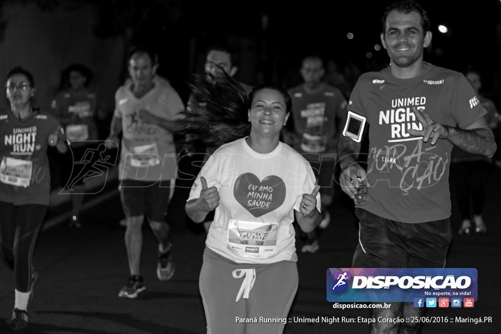 Unimed Night Run: Etapa Coração :: Paraná Running 2016