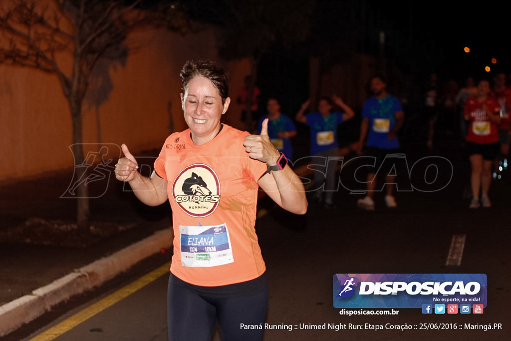 Unimed Night Run: Etapa Coração :: Paraná Running 2016