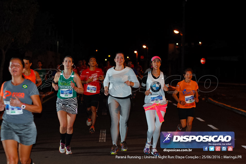 Unimed Night Run: Etapa Coração :: Paraná Running 2016