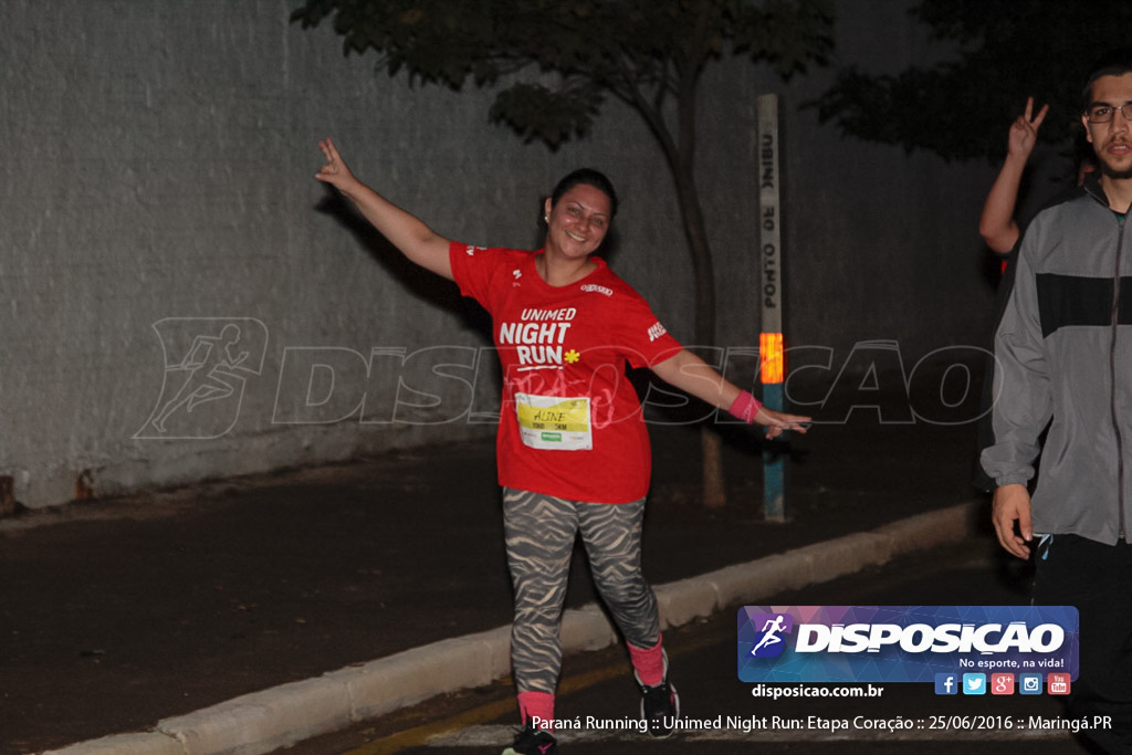 Unimed Night Run: Etapa Coração :: Paraná Running 2016