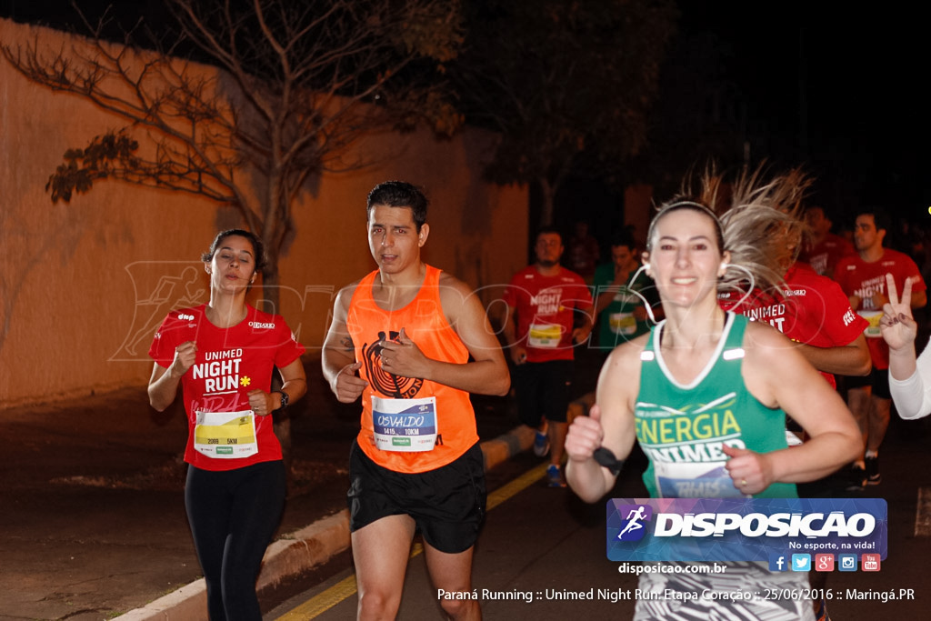 Unimed Night Run: Etapa Coração :: Paraná Running 2016