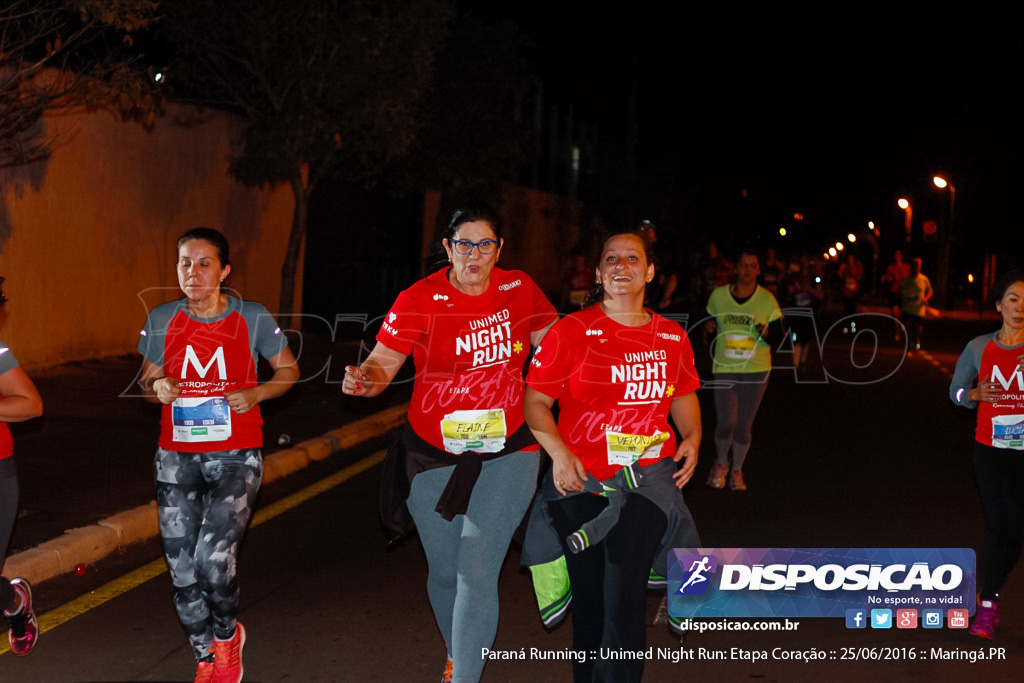 Unimed Night Run: Etapa Coração :: Paraná Running 2016