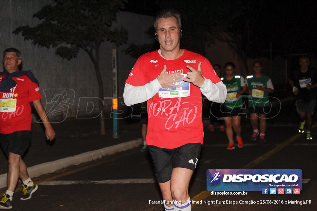 Unimed Night Run: Etapa Coração :: Paraná Running 2016