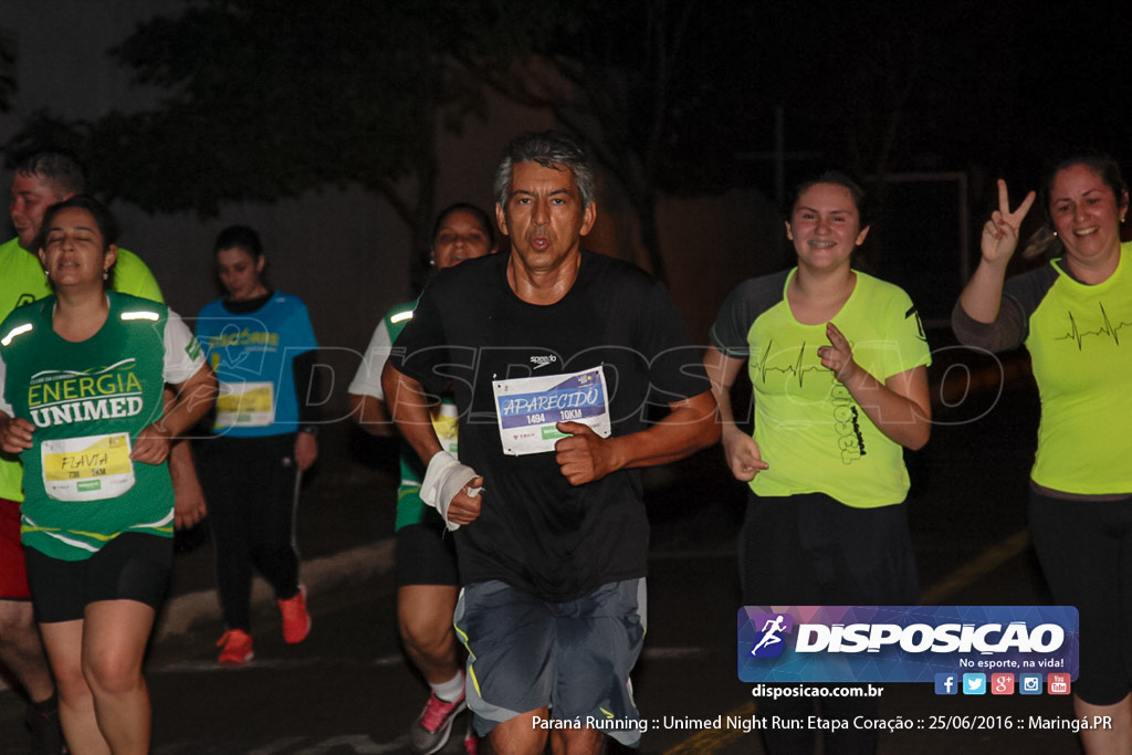 Unimed Night Run: Etapa Coração :: Paraná Running 2016