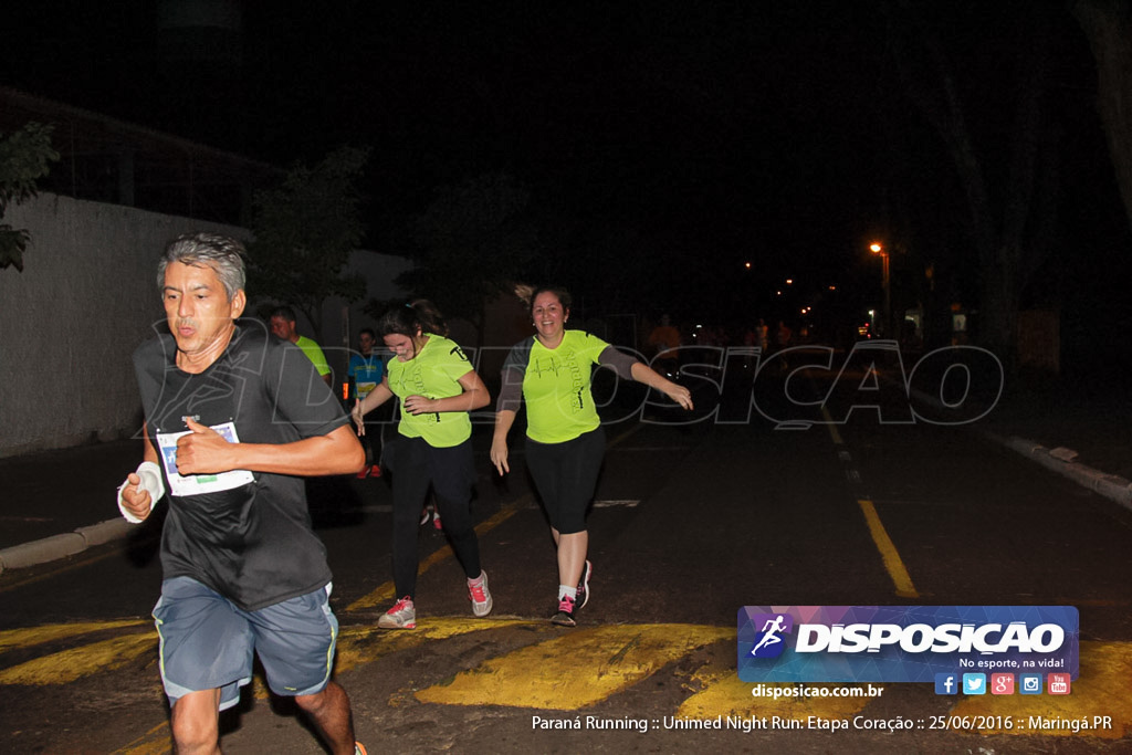 Unimed Night Run: Etapa Coração :: Paraná Running 2016