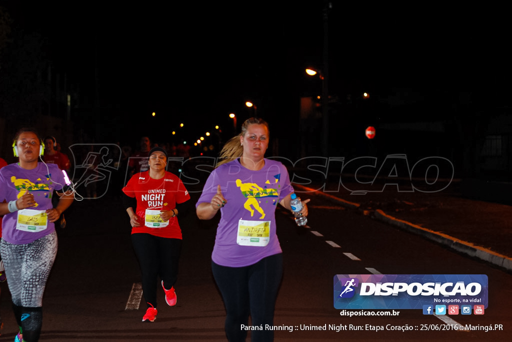 Unimed Night Run: Etapa Coração :: Paraná Running 2016