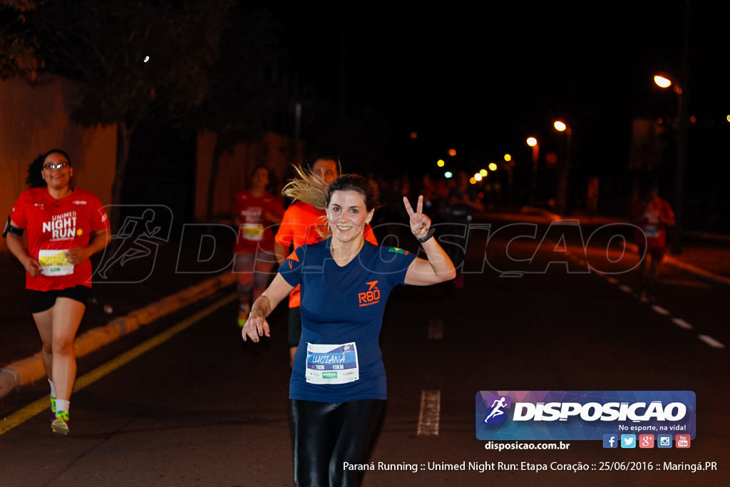 Unimed Night Run: Etapa Coração :: Paraná Running 2016