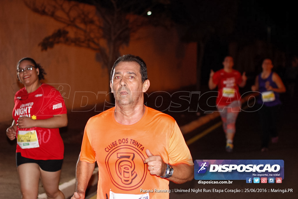 Unimed Night Run: Etapa Coração :: Paraná Running 2016