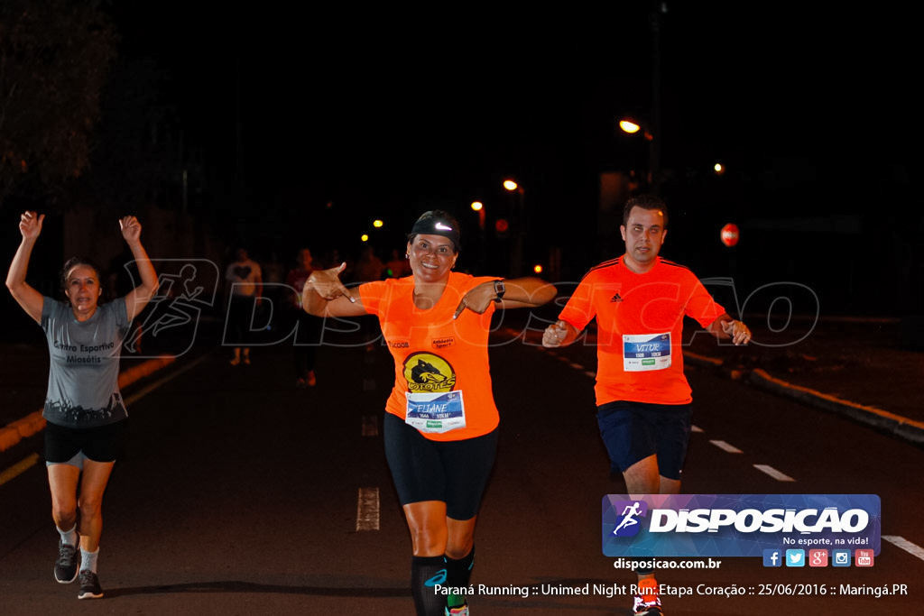 Unimed Night Run: Etapa Coração :: Paraná Running 2016