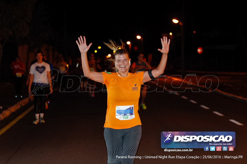 Unimed Night Run: Etapa Coração :: Paraná Running 2016