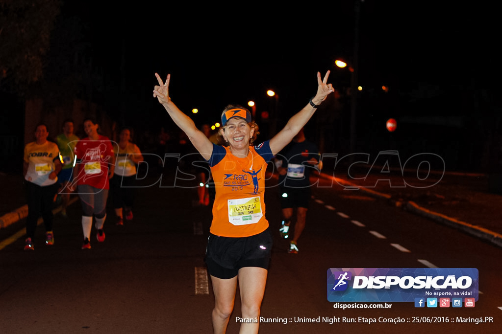 Unimed Night Run: Etapa Coração :: Paraná Running 2016