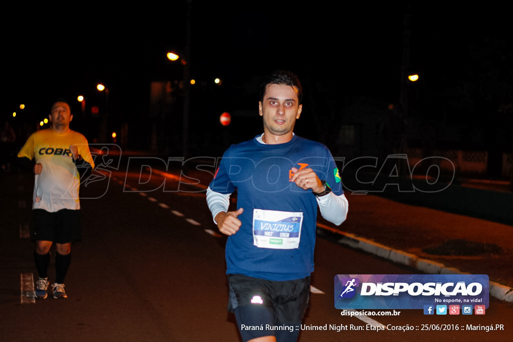 Unimed Night Run: Etapa Coração :: Paraná Running 2016