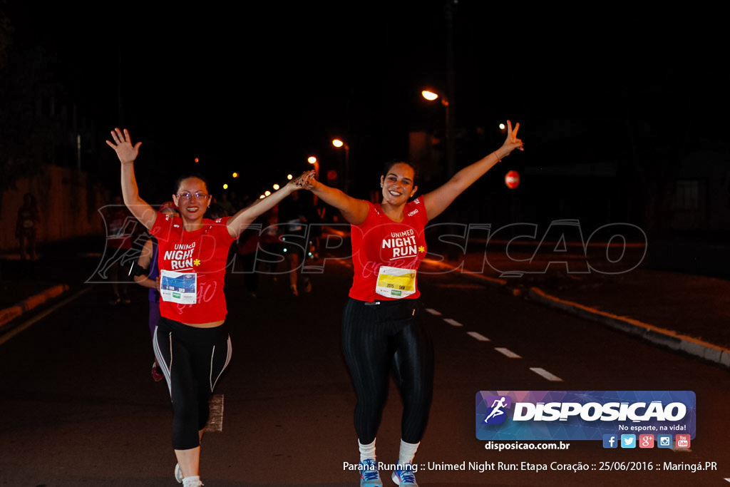 Unimed Night Run: Etapa Coração :: Paraná Running 2016