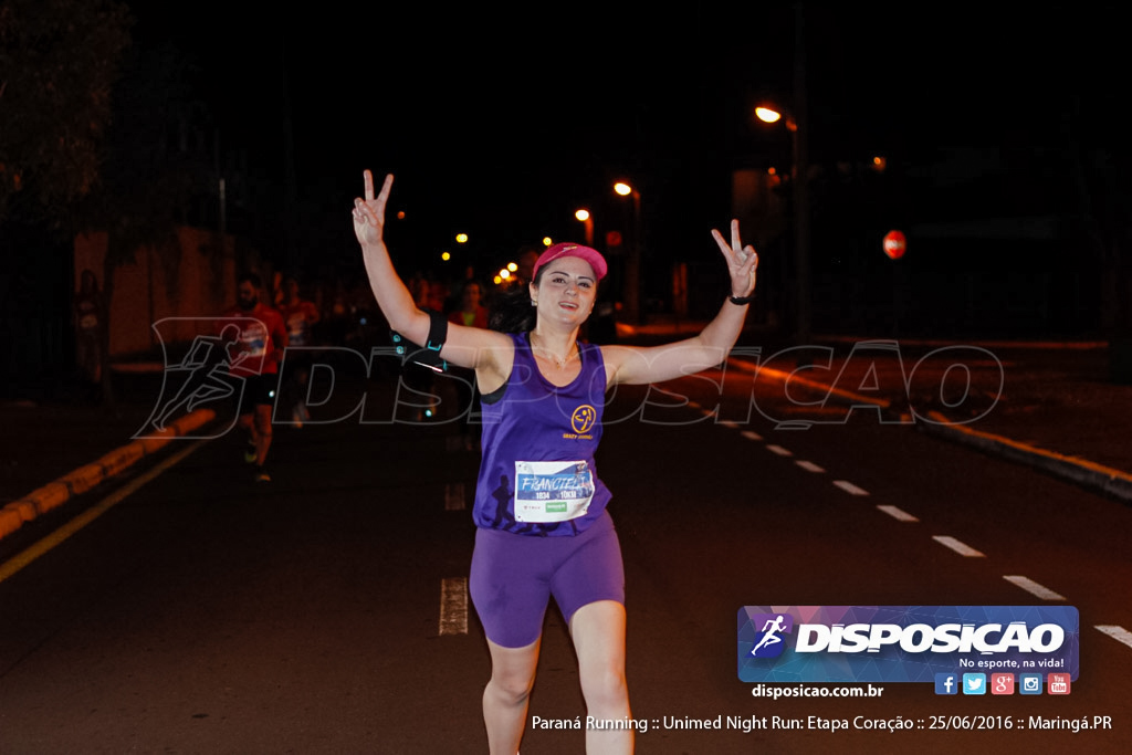 Unimed Night Run: Etapa Coração :: Paraná Running 2016