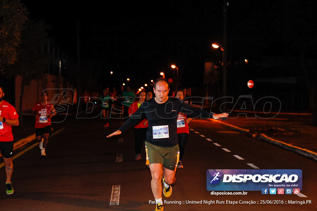 Unimed Night Run: Etapa Coração :: Paraná Running 2016