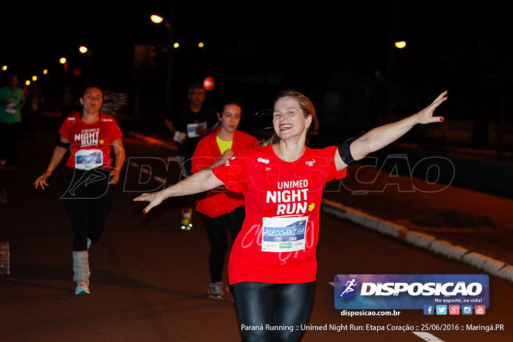 Unimed Night Run: Etapa Coração :: Paraná Running 2016