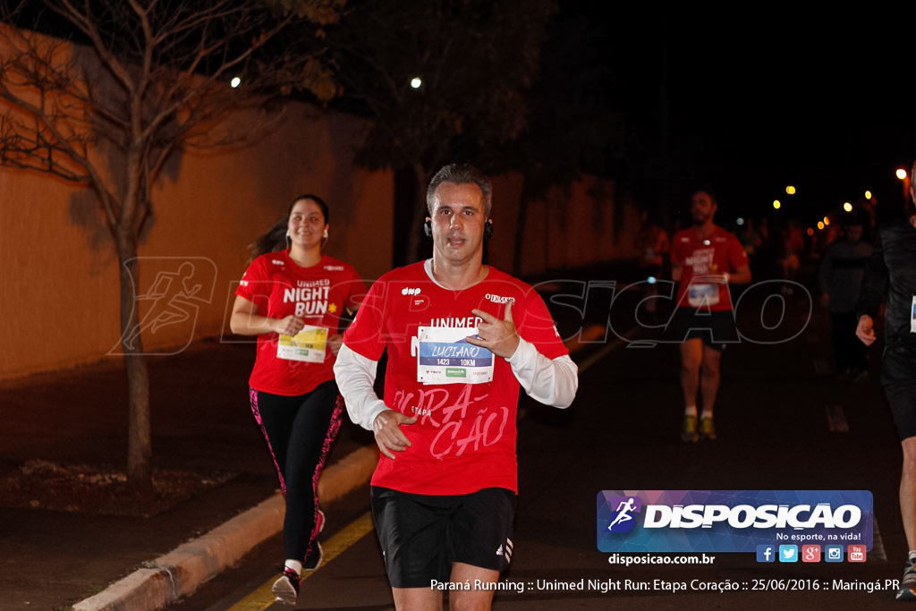 Unimed Night Run: Etapa Coração :: Paraná Running 2016