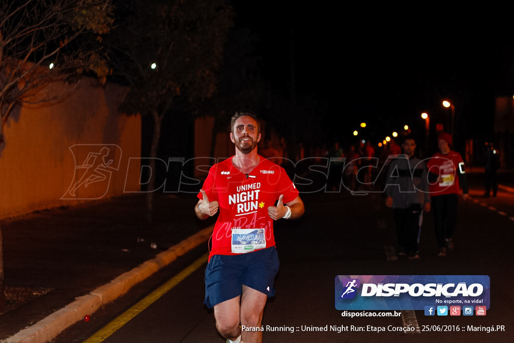 Unimed Night Run: Etapa Coração :: Paraná Running 2016