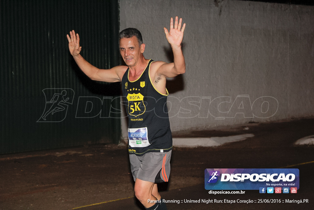 Unimed Night Run: Etapa Coração :: Paraná Running 2016