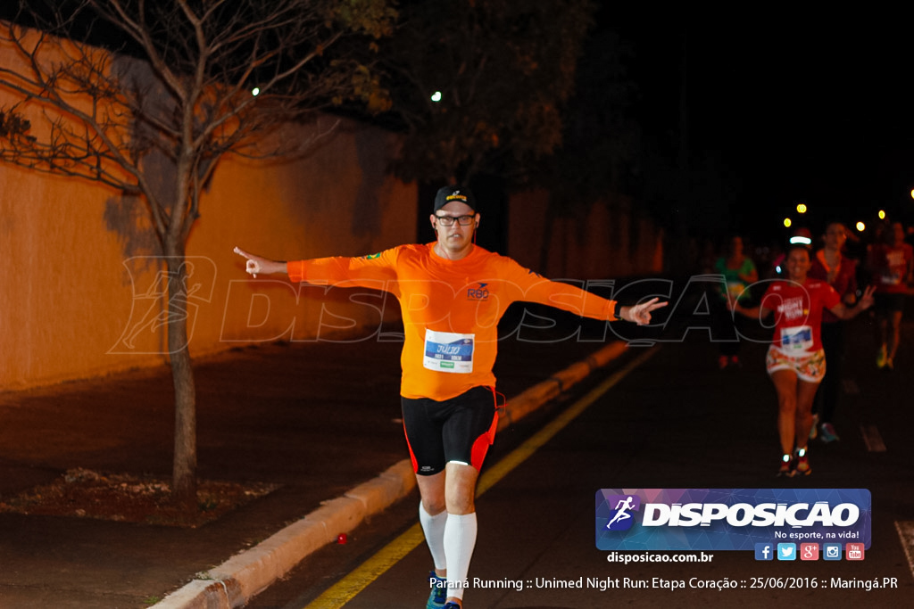 Unimed Night Run: Etapa Coração :: Paraná Running 2016