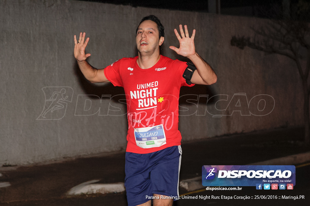 Unimed Night Run: Etapa Coração :: Paraná Running 2016