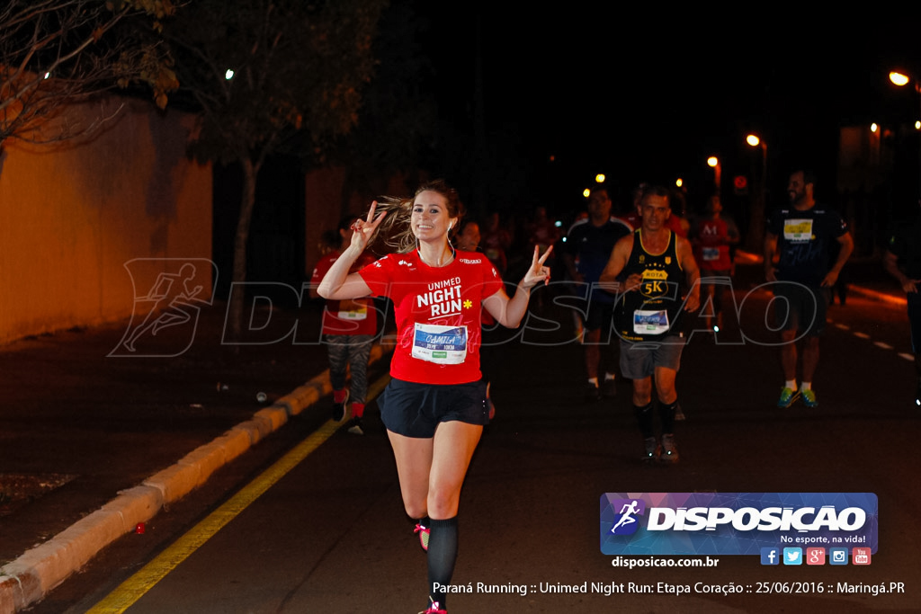 Unimed Night Run: Etapa Coração :: Paraná Running 2016