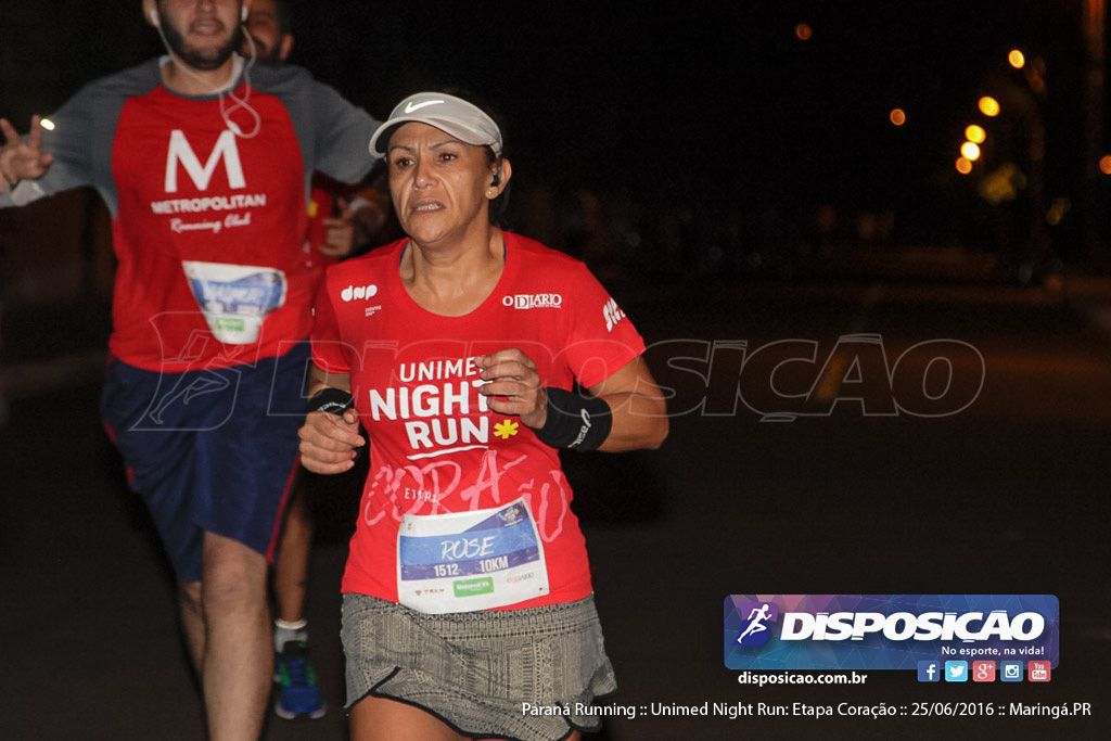 Unimed Night Run: Etapa Coração :: Paraná Running 2016