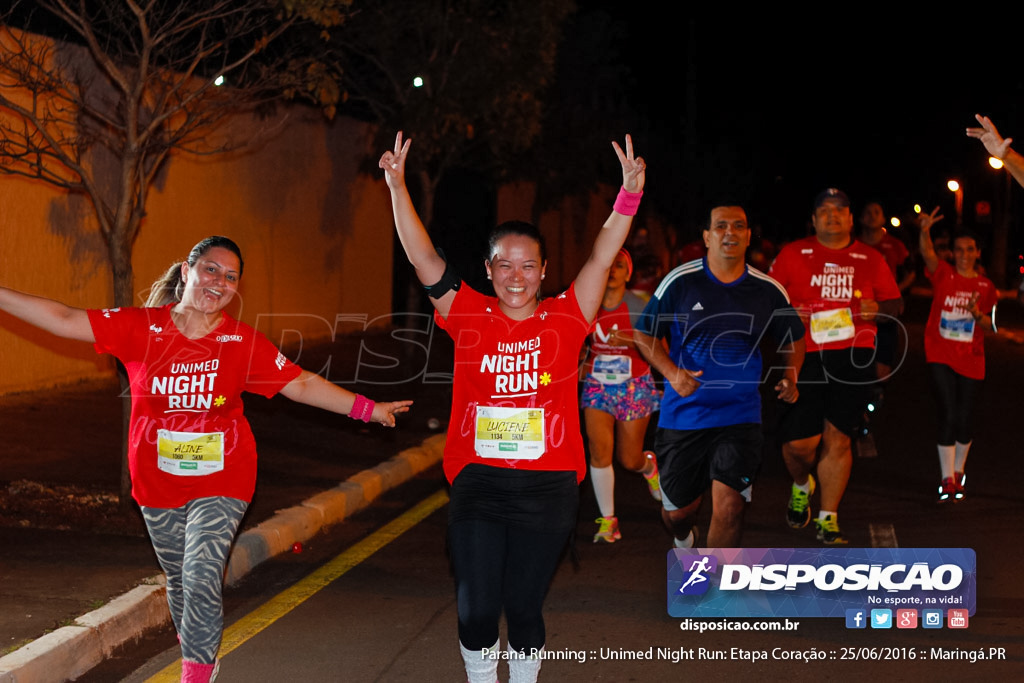 Unimed Night Run: Etapa Coração :: Paraná Running 2016