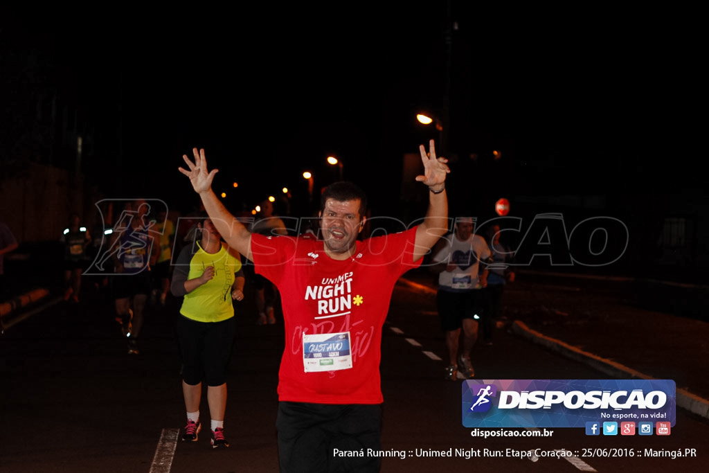 Unimed Night Run: Etapa Coração :: Paraná Running 2016