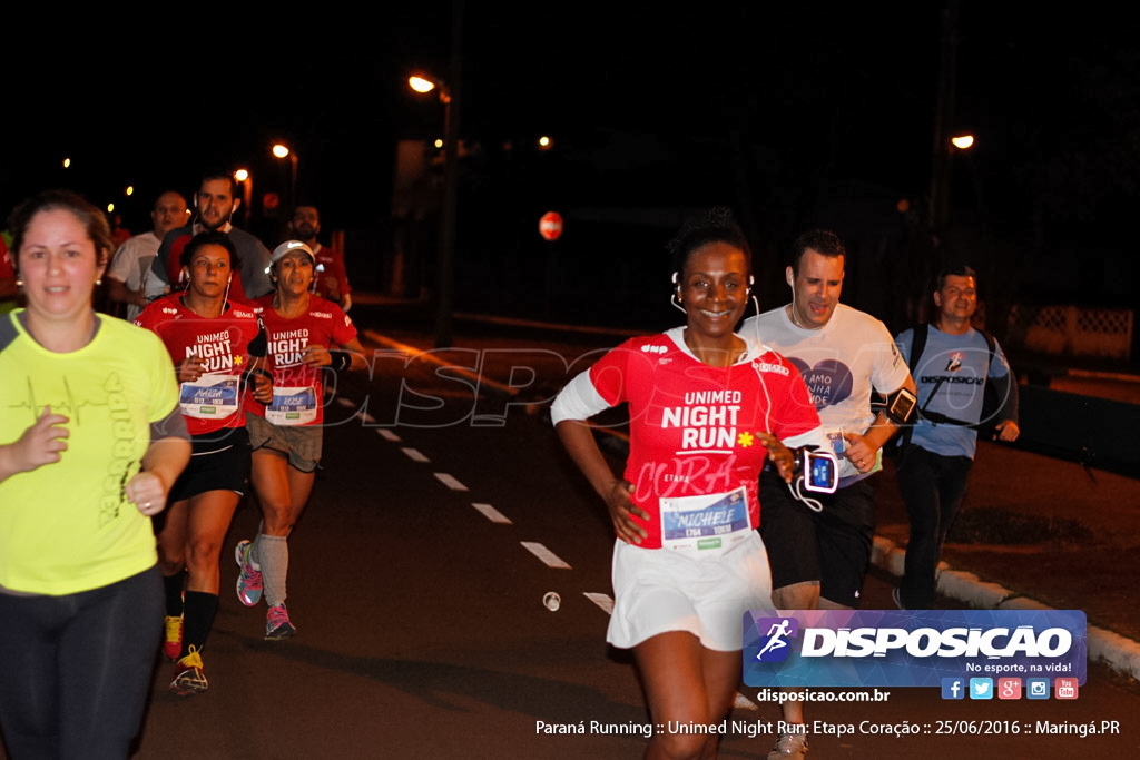 Unimed Night Run: Etapa Coração :: Paraná Running 2016