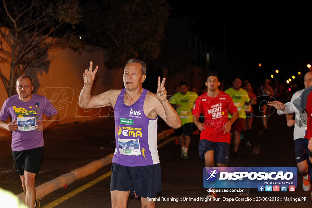 Unimed Night Run: Etapa Coração :: Paraná Running 2016