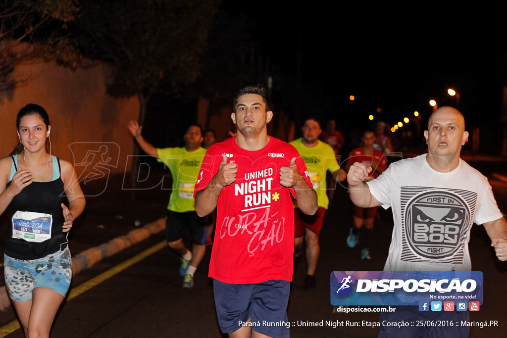 Unimed Night Run: Etapa Coração :: Paraná Running 2016