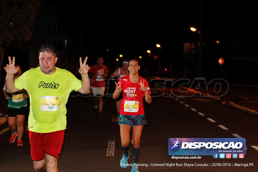 Unimed Night Run: Etapa Coração :: Paraná Running 2016