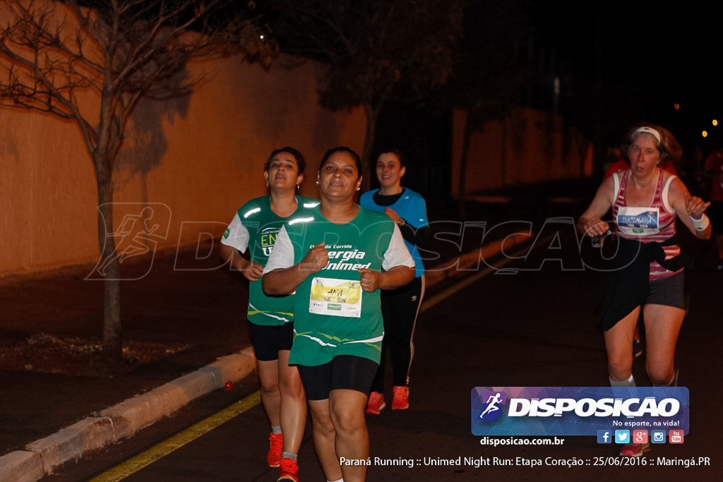 Unimed Night Run: Etapa Coração :: Paraná Running 2016