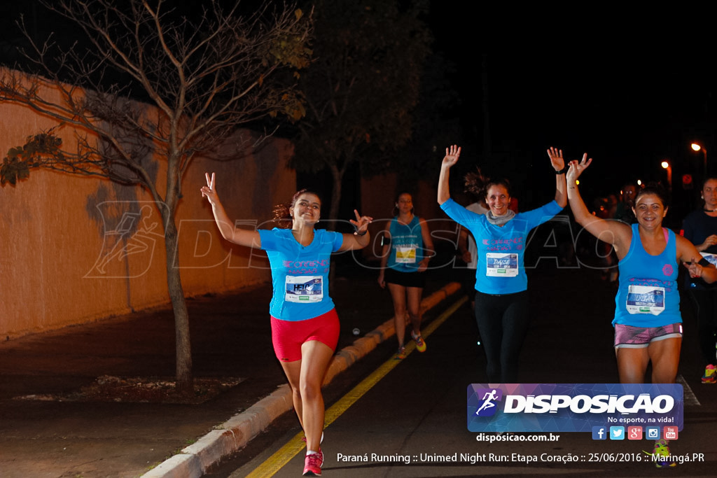 Unimed Night Run: Etapa Coração :: Paraná Running 2016