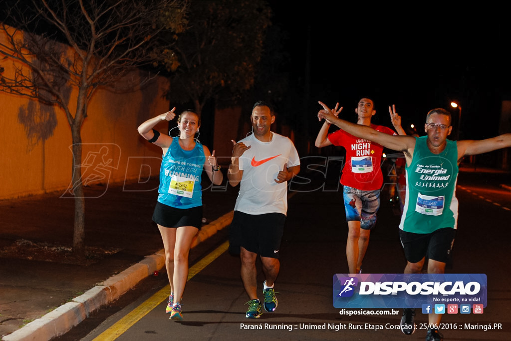 Unimed Night Run: Etapa Coração :: Paraná Running 2016